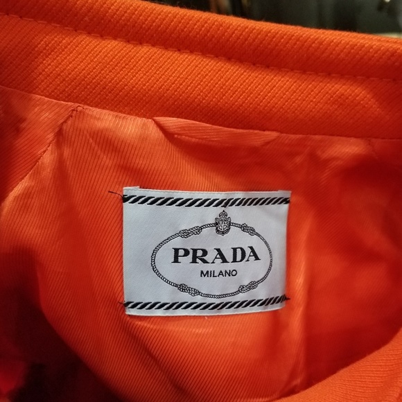 Prada Orange Peacoat size 38 - Picture 3 of 4